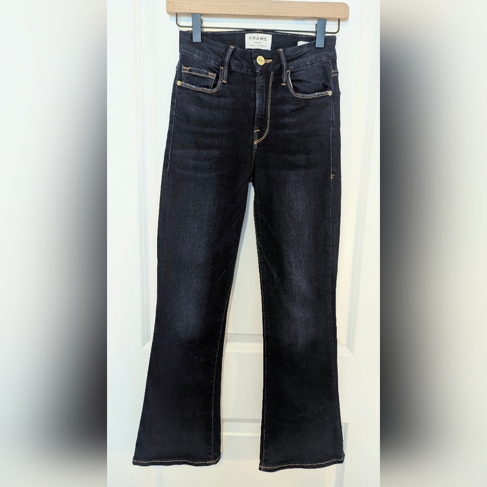 Frame Le Crop Mini Boot Jeans Dark Wash- Size 24